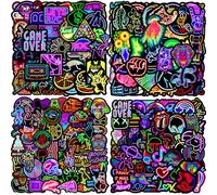 200 Pezzi Neon Adesivi Graffiti Adesivo Cool Neon Stickers Impermeabili Vinile Adesivi per Computer Portatili, Telefoni Cellulari, Scooter, Agende, Skateboard, Chitarre, ecc
