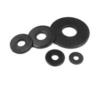 200 pezzi non standard in acciaio al carbonio nero di grandi dimensioni oversize rondella piatta più ampia M3-M14 guarnizione piana per Viti, Bulloni(M6x30x2)