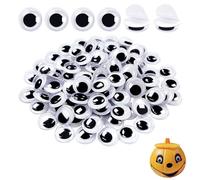 200 Pezzi Occhi Adesivi Rotondo Plastica Mobili Autoadesivi occhi oscillanti autoadesivi Eyes in plastica,Occhi Mobili Giocattolo Autoadesivi Rotondi 20mm Nero Bianco Plastica DIY