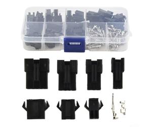 200 pezzi per presa jst set 2-5 pin nylon 200 pezzi per jst | 200 pezzi assortiti, 2-5 pin, alloggiamento in nylon, per riparazione e prototipazione, pratica scatola