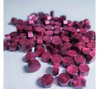 200 pezzi per sacchetto di ceralacca perline brillante cera timbro cera particals fai da te invito a nozze decorazione artigianale cera strumenti per la creazione di carte-uva fucsia