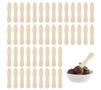 200 Pezzi Porzionatori per Gelato in Legno, Bastoncini di Ghiaccio, Cucchiai da Degustazione, Mini Cucchiai, Stoviglie Biodegradabili, Ecologici per Degustazione