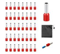 200 Pezzi Puntalini Elettrici 10mm² Set, con Borsa per la Conservazione, Capicorda Elettrici per la Crimpatura Delle Estremità Dei Cavi, Puntalini Elettrici per il Collegamento dei Fili