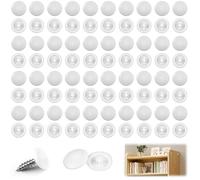200 Pezzi Rotondi Coprivite in Plastica, 12 mm Plastica Bianco Tappi a Vite per Viti a Croce, Coprivite a Forma di Croce Rotonda in Bianca, per Il Montaggio a Parete e Come Decorazione per Cucina
