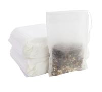 200 pezzi sacchetti da tè, 10 x 15 cm, bustine te vuote, filtri per tisane sfuse, in tessuto non tessuto, per erbe medicinali, spezie, caffè, tè profumato