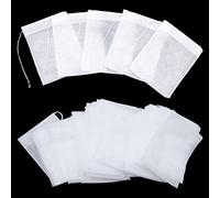 200 Pezzi sacchetti da tè, bustine te vuote, filtri per te sfuso, 6 x 8 cm, bianco, per tè, caffè, spezie, erbe aromatiche, tè aromatizzato, tisana, tè alla lavanda