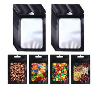 200 Pezzi Sacchetti in Alluminio Richiudibili, Sacchetti in Mylar Richiudibili a Prova di Odore, Autosigillanti Mylar Bags Borsa Piatta in Alluminio Mylar Ziplock Borsa per Stoccaggio (10.5x15cm)