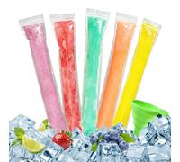 200 Pezzi Sacchetti per Ghiaccioli 28 x 5,5cm Sacchetti per Muffe Ice Popsicle, Sacchetto per Ghiaccioli Senza BPA Sacchetto per Ghiaccioli con Imbuto, Utilizzato per Yogurt, Gelato Party