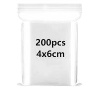 200 pezzi Sacchetti plastica richiudibili Bustine trasparenti piccole 4 x 6cm chiusura ermetica piccoli polietilene con zip Può essere utilizzato per conservare semi di gioielli e piccoli accessori