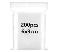 200 pezzi Sacchetti plastica richiudibili Bustine trasparenti piccole 6 x 9cm chiusura ermetica piccoli polietilene con zip Può essere utilizzato per conservare semi di gioielli e piccoli accessori