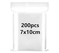 200 pezzi Sacchetti plastica richiudibili Bustine trasparenti piccole 7 x 10cm chiusura ermetica piccoli polietilene con zip Può essere utilizzato per conservare semi di gioielli e piccoli accessori