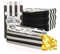 200 pezzi Sacchetti Pop Corn Carta, Contenitori Pop Corn Piccoli, Porta Pop Corn Festa, Sacchetto per Popcorn Vintage Classico a Prova di Grasso, Scatole di Pop Corn per Compleanni, Cinema (nero200)
