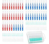 200 Pezzi Spazzolino Dentale Morbida Spazzolino Interdentale e 50 Pezzi Interdentale Pennelli Dentali Strumento per Pulizia dei Denti