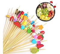 200 Pezzi Spiedini Legno Stuzzicadenti Lunghi Stuzzicadenti per Feste Stecchini per Aperitivo Adatto per La Decorazione di Cibi e Bevande