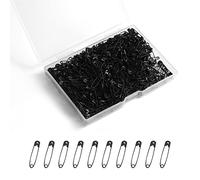 200 Pezzi Spille da Balia, 32mm Spille da Balia Nere Perni di Sicurezza in Metallo Safety Pins Bulk per Arte Artigianato Vestiti Cucito Creazione di Gioielli