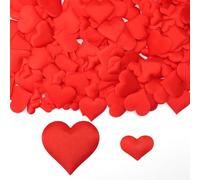 200 pezzi spugna coriandoli a forma di cuore, colore rosso, coriandoli a forma di cuore, decorazione per San Valentino, compleanno, decorazione per feste di compleanno, decorazione da tavolo per