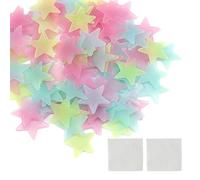 200 pezzi stelle fluorescenti 220 pezzi adesivi biadesivi adesivi in plastica fluorescenti adesivi decorativi luminosi colorati adesivi da parete per pareti soffitto