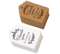 200 pezzi tag regalo decorativi Tag del Ringraziamento Grazie per i regali di