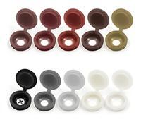 200 Pezzi Tappi Coprivite con Incernierato in Plastica Piegare le Coperture a Scatto Delle Viti Rondella, per Coperchi a Vite Pieghevoli, Coperchi a Vite Colorati