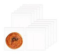 200 Pezzi Trasparente Sacchetti di Plastica Autoadesivi Piccolo 18x18cm Buste in Cellophane con Chiusura Adesiva 50µm OPP Bustine Adesivi per Gioielli Caramelle Biscotti Cioccolatini Panetteria
