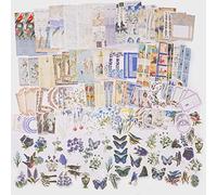 200 Pezzi Vintage Adesivi per Scrapbooking,Forniture per il Giornalismo Retrò Carta Decorativi Stickers Estetica,Washi fai da te Artigianato Botanico Animali Kit,perAlbum,Disegno Diario,Calendario