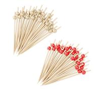 200 Piccoli Spiedini Di Perline Rotonde, Spiedini Di Frutta, Spiedini Da Cocktail Creativi, Spiedini Per Decorazioni Alimentari, Articoli Per Feste