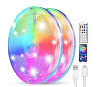 200 piedi striscia di luci LED intelligenti (2 rotoli da 100 piedi) per camera da letto, controllo app, illuminazione, camera da letto, decorazione a roma, con telecomando, sincronizzazione musicale