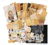 200 Piezas Pegatinas Scrapbooking Vintage Stickers Bullet Journal Scrapbook Stickers Pegatinas Decorativas Stickers Aesthetic Scrapbooking Materiales para Álbumes de Recortes Art Craft Collage
