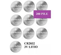 200 Pile CR2032 Batterie Bottone Litio Lithium 3V everactive BULK
