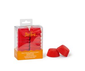 200 Pirottini in carta rossi per cottura mini muffin Ø3,2 x h 2,2 cm Decora