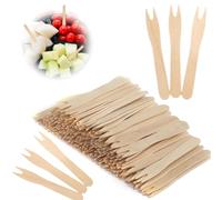 200 Posate Forchette Riutilizzabili Posate In Legno Forchette Frutta Bambini Forchette Piccole Forchette Per Dolce,Posate Per Feste, Snack, Frutta, Verdure