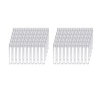 200 provette in plastica trasparente con tappi a vite bianchi, contenitori per campioni, bottiglie, 12 x 75 mm