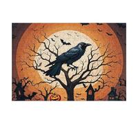 200 puzzle di corvo di Halloween, puzzle personalizzati in legno per adulti, foto puzzle arte da appendere alla parete, decorazione per compleanno, matrimonio, San Valentino, anniversario