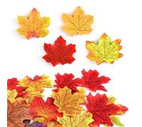 200 pz 8 cm artificiale foglie di acero, Ringraziamento decorazione, fotografia di matrimonio scena puntelli, decorazione foglia di Natale,adatto per giardini, feste, ecc.