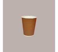 200 Pz Bicchiere Termico Carta Cappuccino Brown Marrone 9oz