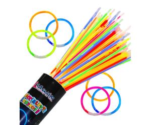 200 PZ. BRACCIALETTI LUMINOSI STARLIGHT FLUORESCENTI BRACCIALI DISC FLUO DJ 10