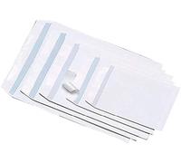 200 pz buste bianche 19x26 cm a sacco 80 gr chiusura autoadesiva a strip