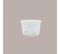 200 Pz Coppetta Gelato Compostabile Biodegradabile Bianco 200cc