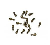 200 pz/lotto 2 * 7 3 * 9mm Oro Rame Perline Goccia D'acqua Per Fai da Te Extender Catena Ciondolo Creazione di Gioielli Risultati Accessori-Bronzo Antico-2 x 7 mm