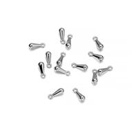 200 pz/lotto 2 * 7 3 * 9mm Oro Rame Perline Goccia D'acqua Per Il Fai da Te Extender Catena Ciondolo Creazione di Gioielli Risultati Accessori-Rhodium-2 x 7 mm