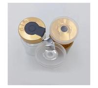 200 pz/lotto 20mm trasparente Opzioni di colore Tappo di copertura in alluminio-plastica Flacone di vetro sigillato in alto(Sub-golden)