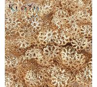 200 Pz/lotto 9mm Argento Placcato Oro petalo di Fiore End Perline Del Distanziatore Caps Pendenti e Ciondoli Tazze di Perline Per La Produzione di Gioielli-Oro-800 pz