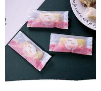 200 pz/lotto Sacchetto di Imballaggio di Caramelle Fatto A Mano Elementi Cinesi Glassato Romantico Torrone Morbido Involucro di Zucchero Rifornimenti Del Partito Fiore Pack-4,4x9.5 cm