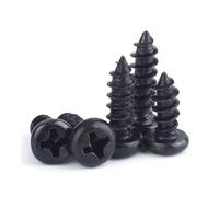 200 pz Nero Testa Tonda Croce Vite Autofilettante Testa Tonda Autofilettante Testa Pan Elettronica Piccola Vite M1 1.2 1.4 1.7-M3 (Color : 200pcs, Size : M2x4)