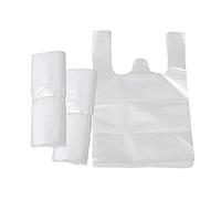 200 pz Sacchetti Trasparenti in Plastica con Manici Gilet Stile Sacchetti Buste per Spesa Nuovi Materiali riutilizzabile - 30 * 45cm
