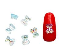 200 pz/set Gummy Bear Nail Beads Cristallo Orso Chiodo Charms per Unghie Acriliche Colorato Gummy Art Decoration Cristallo