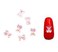 200 pz/set Gummy Bear Nail Beads Cristallo Orso Chiodo Charms per Unghie Acriliche Colorato Gummy Art Decoration Cristallo