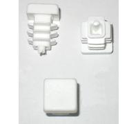 200 pz. - Tappo alettato Tappo per tubo quadro 15 x 15 mm (esterno) Tappo BIANCO