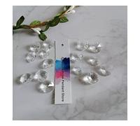 200 pz Trasparente 12mm Uno/Due Fori Perline di Cristallo Sciolti Prismi Lampadario Lampada Parti Accessori Cristalli Lampada di Illuminazione Parti di ricambio(2 Holes)