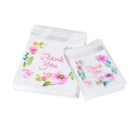 200 sacchetti autoadesivi in plastica trasparente per cottura, gioielli, regali, cibo, per biscotti fai da te, caramelle, cioccolatini (10 cm x 10 cm)